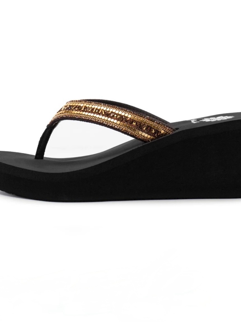 YELLOW BOX Edan   Brown Wedge Sandal
GENUINE LEATHER strap medium width